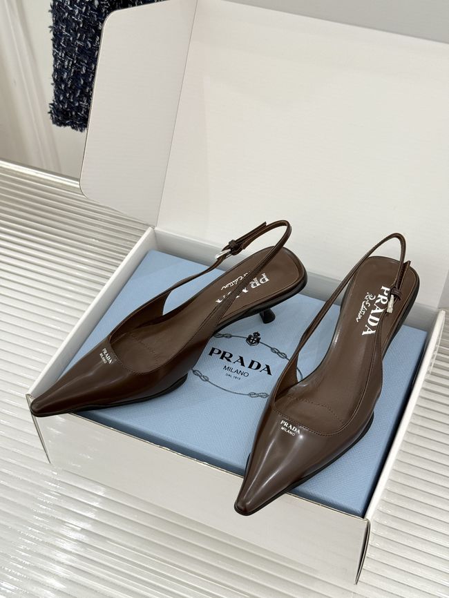 Prada Brushed leather slingback pumps 1I659O-2