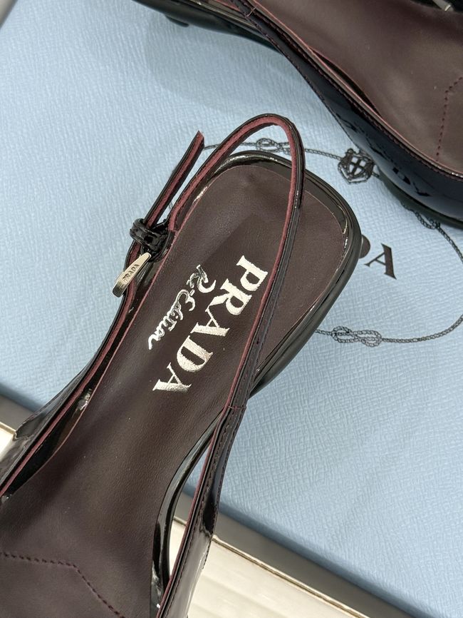 Prada Brushed leather slingback pumps 1I659O-5