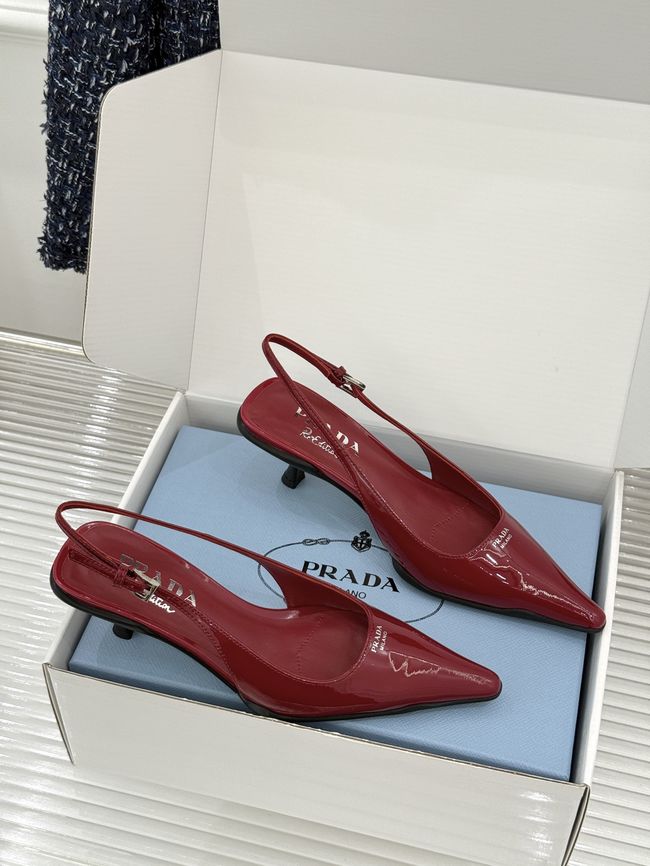 Prada Brushed leather slingback pumps 1I659O-7
