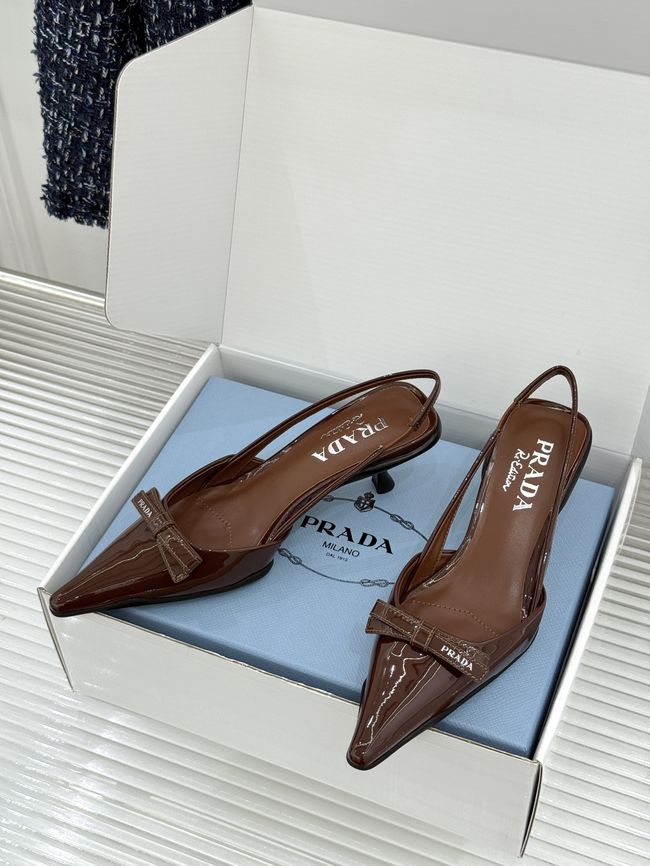 Prada Brushed leather slingback pumps 1I702O-2