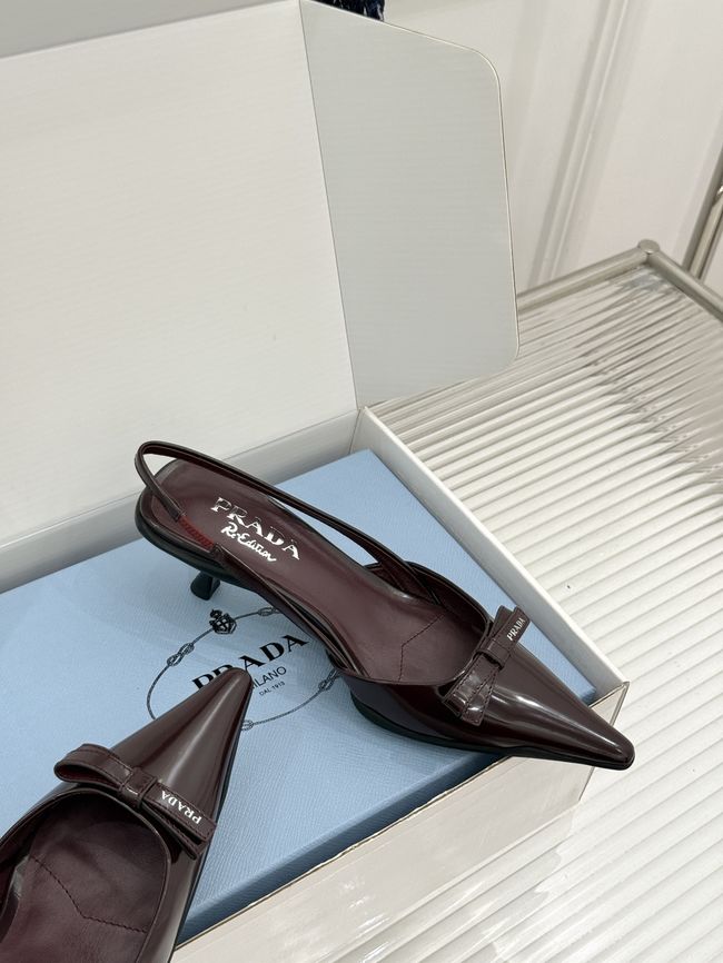 Prada Brushed leather slingback pumps 1I702O-5