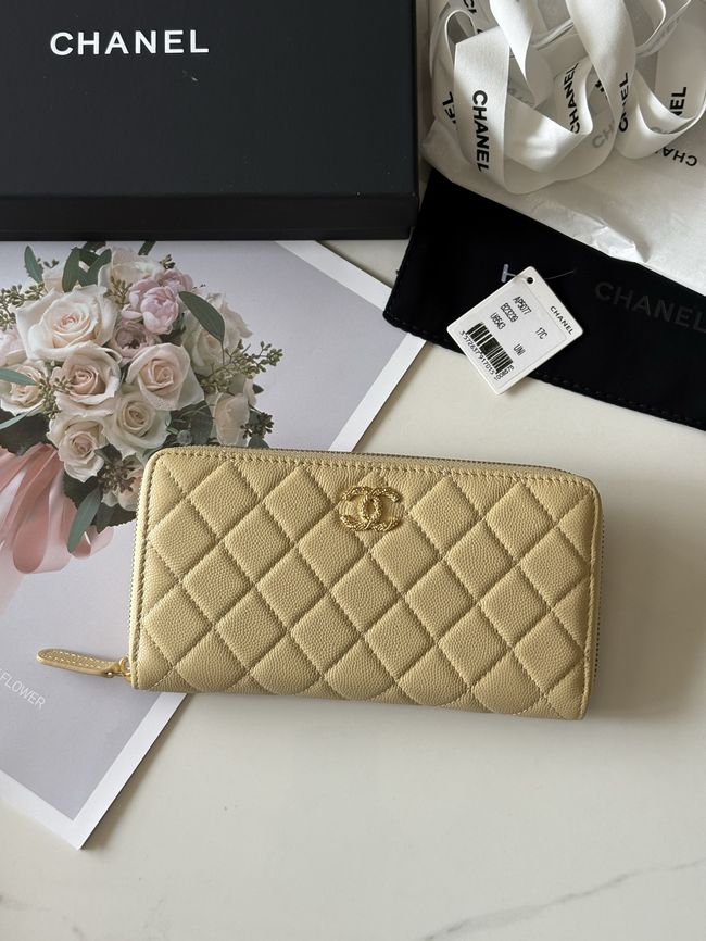 Chanel Classic Zipped Wallet AP5077 apricot Chanel Classic Zipped Wallet AP5077 apricot