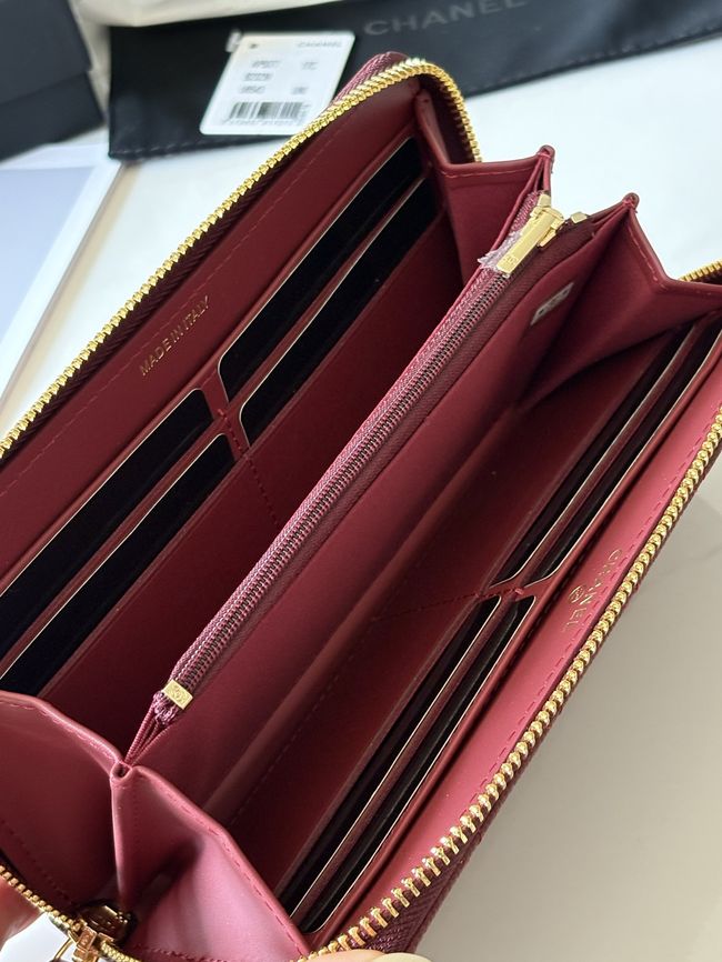 Chanel Classic Zipped Wallet AP5077 dark red Chanel Classic Zipped Wallet AP5077 dark red