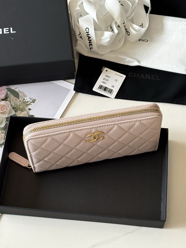 Chanel Classic Zipped Wallet AP5077 pink Chanel Classic Zipped Wallet AP5077 pink