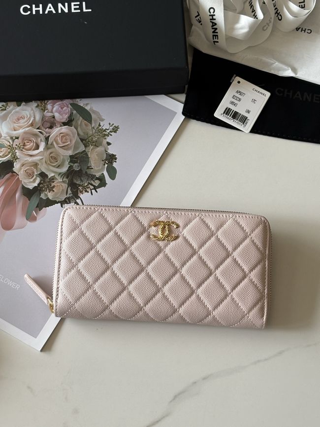 Chanel Classic Zipped Wallet AP5077 pink Chanel Classic Zipped Wallet AP5077 pink