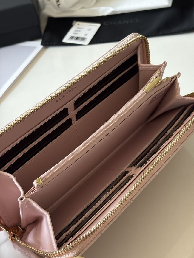 Chanel Classic Zipped Wallet AP5077 pink Chanel Classic Zipped Wallet AP5077 pink