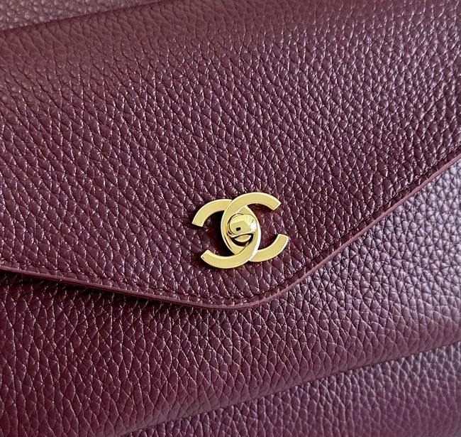 Chanel Shopping Bag Grained Calfskin AS6483 Burgundy Chanel Shopping Bag Grained Calfskin AS6483 Burgundy