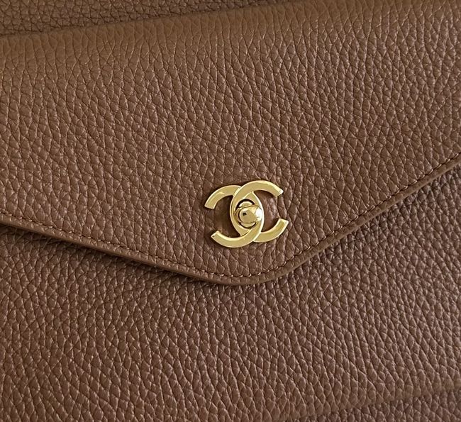 Chanel Shopping Bag Grained Calfskin AS6483 brown