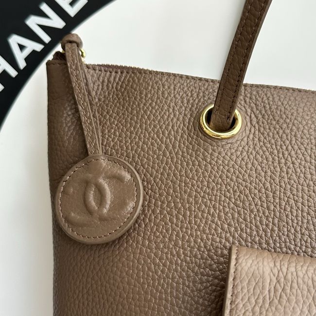 Chanel Shopping Bag Grained Calfskin AS6483 brown Chanel Shopping Bag Grained Calfskin AS6483 brown