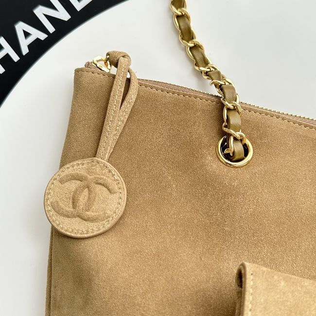 Chanel Shopping Bag Suede AS6483 apricot Chanel Shopping Bag Suede AS6483 apricot