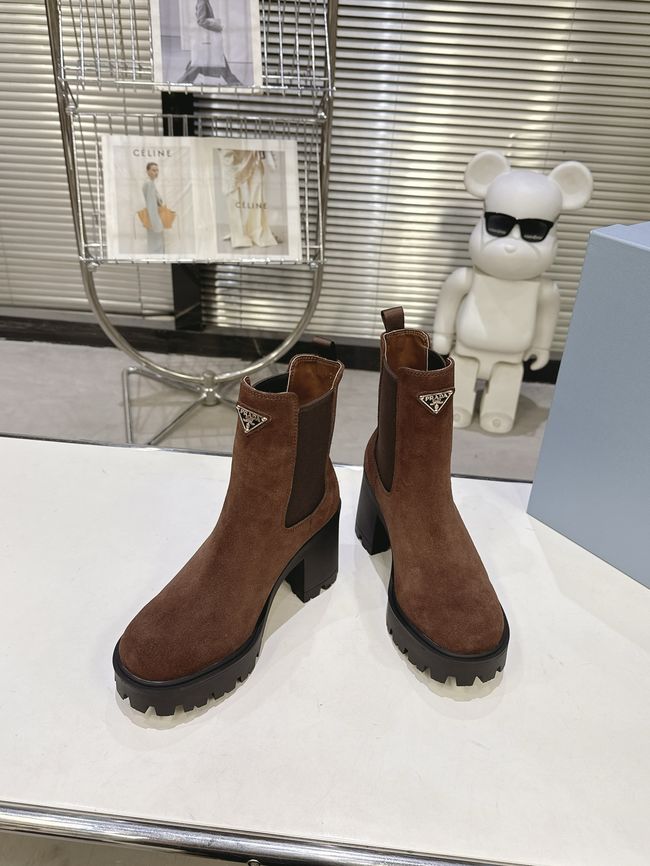Prada Monolith brushed leather Chelsea boots G085-2
