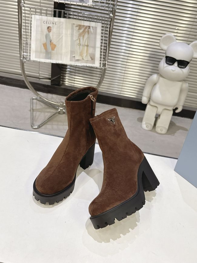 Prada Monolith brushed leather Chelsea boots G085-8