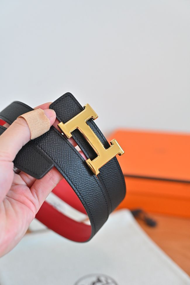 Hermes Constance buckle & double-sided leather belt 24mm H07457-1