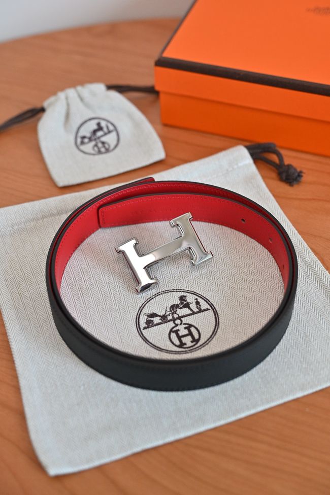 Hermes Constance buckle & double-sided leather belt 24mm H07457-1