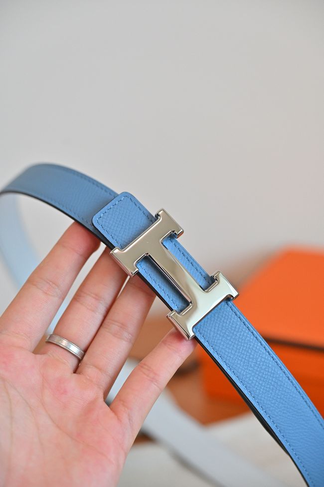Hermes Constance buckle & double-sided leather belt 24mm H07457-10 Hermes Constance buckle & double-sided leather belt 24mm H07457-10