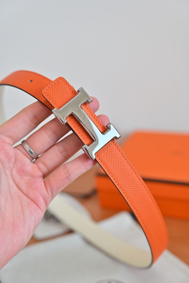 Hermes Constance buckle & double-sided leather belt 24mm H07457-5 Hermes Constance buckle & double-sided leather belt 24mm H07457-5