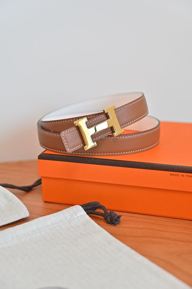 Hermes Constance buckle & double-sided leather belt 24mm H07457-6 Hermes Constance buckle & double-sided leather belt 24mm H07457-6