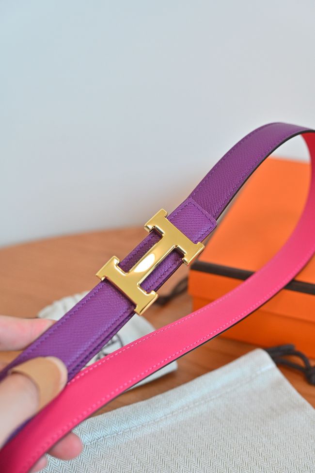 Hermes Constance buckle & double-sided leather belt 24mm H07457-8 Hermes Constance buckle & double-sided leather belt 24mm H07457-8