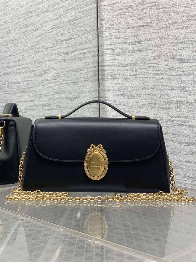 Dior Medaillon Pouch Smooth Calfskin M3671 black Dior Medaillon Pouch Smooth Calfskin M3671 black