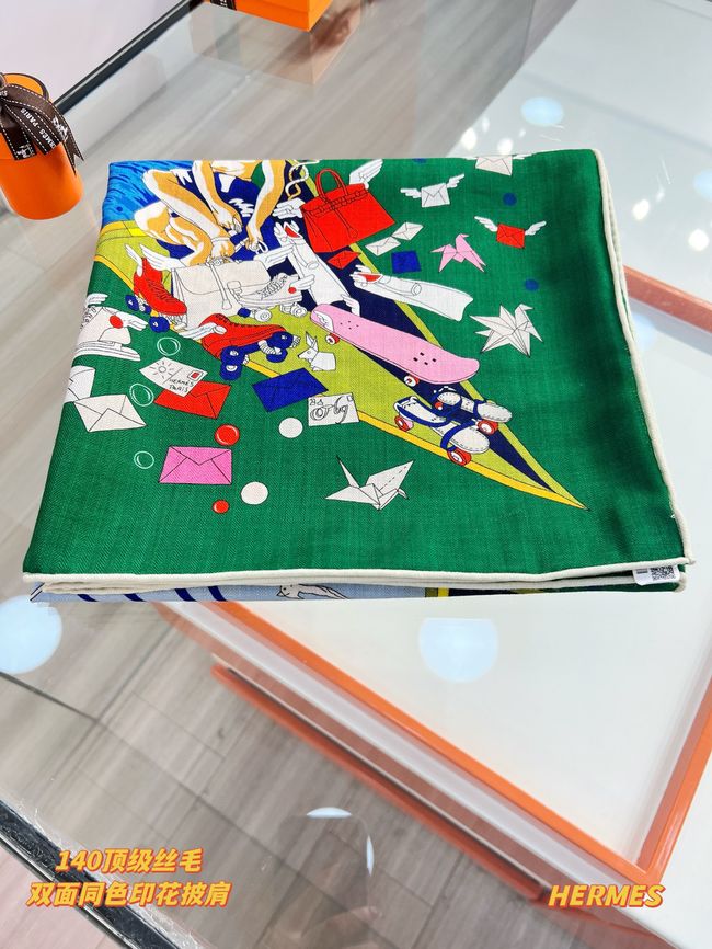 Hermes cashmere Shawl H36123-5