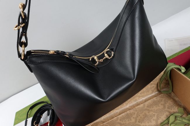 Gucci Starlet large shoulder bag soft leather A00CI2 black
