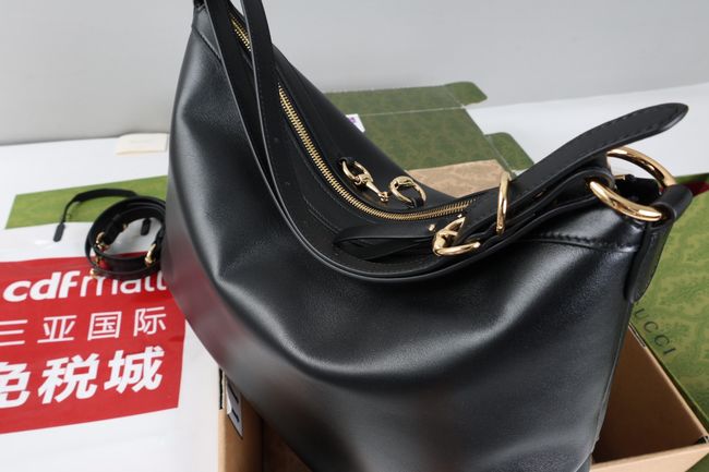 Gucci Starlet large shoulder bag soft leather A00CI2 black