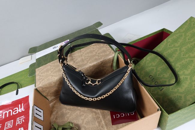 Gucci Starlet medium shoulder bag soft leather A00CI1 black