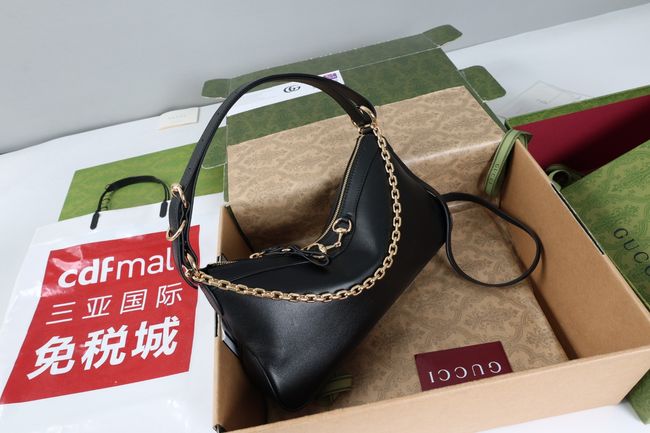 Gucci Starlet medium shoulder bag soft leather A00CI1 black