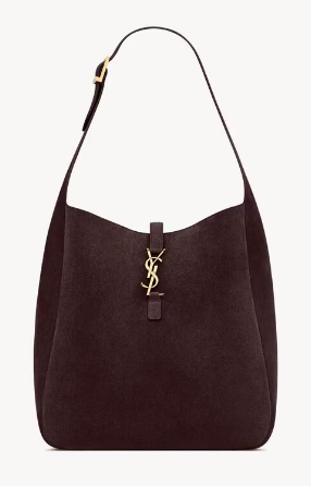 Saint Laurent LE 5 A 7 supple LARGE in suede 850545 ARABICA Saint Laurent LE 5 A 7 supple LARGE in suede 850545 ARABICA