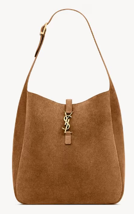 Saint Laurent LE 5 A 7 supple LARGE in suede 850545 CARAMEL COGNAC Saint Laurent LE 5 A 7 supple LARGE in suede 850545 CARAMEL COGNAC