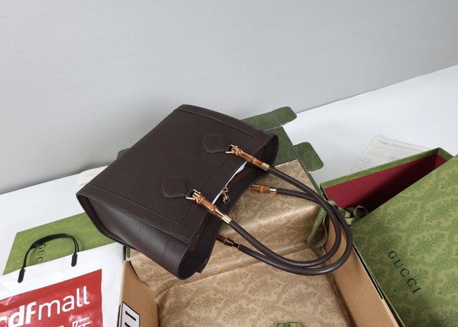 Gucci Bamboo Tote medium bag A005YB Dark brown Gucci Bamboo Tote medium bag A005YB Dark brown