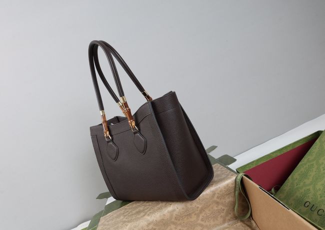 Gucci Bamboo Tote medium bag A005YB Dark brown Gucci Bamboo Tote medium bag A005YB Dark brown