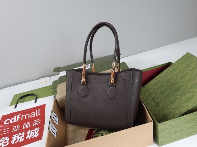 Gucci Bamboo Tote medium bag A005YB Dark brown Gucci Bamboo Tote medium bag A005YB Dark brown