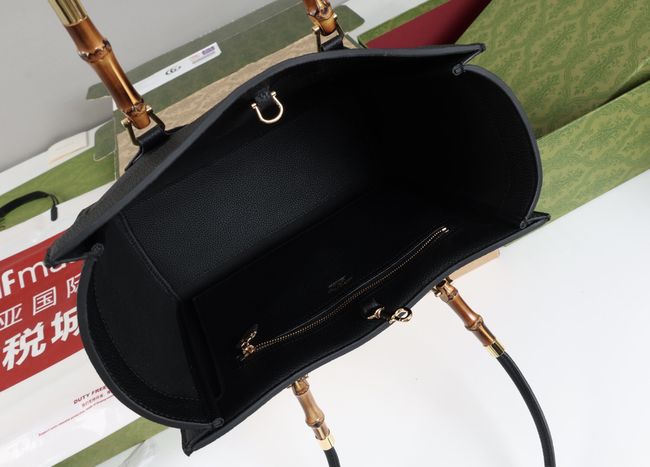 Gucci Bamboo Tote medium bag A005YB black
