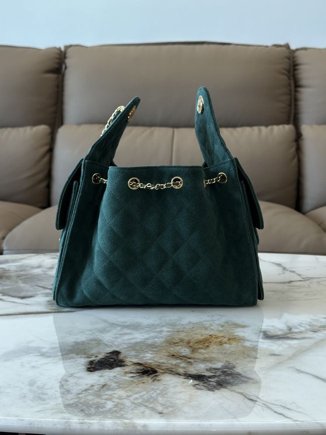CHANEL 25 Small Handbag Suede AS5293 dark blue CHANEL 25 Small Handbag Suede AS5293 dark blue