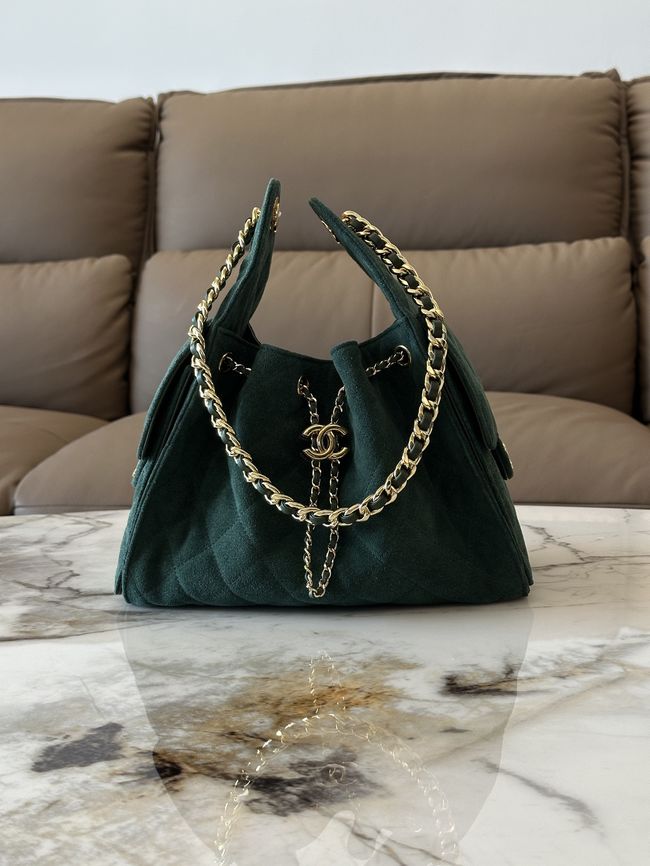 CHANEL 25 Small Handbag Suede AS5293 dark blue CHANEL 25 Small Handbag Suede AS5293 dark blue