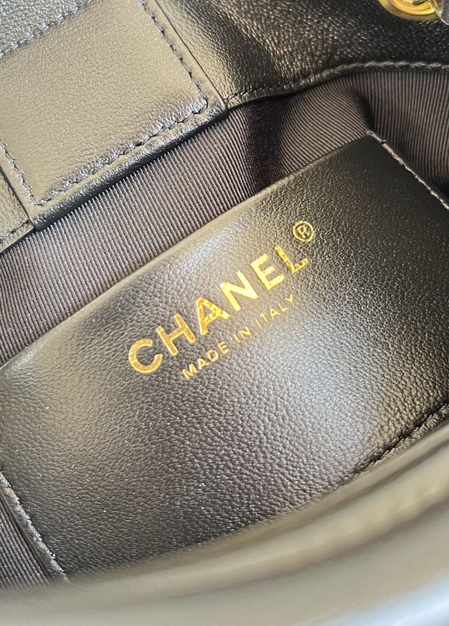 Chanel Mini Shopping Bag AS5633 Burgundy & Black Chanel Mini Shopping Bag AS5633 Burgundy & Black