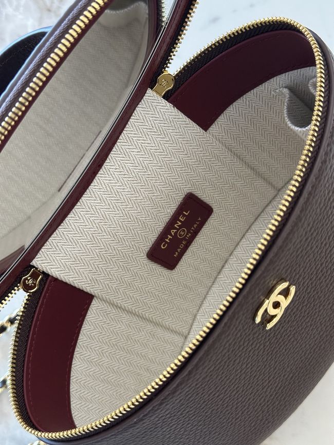 Chanel Vanity with Chain AP5574 dark brown Chanel Vanity with Chain AP5574 dark brown