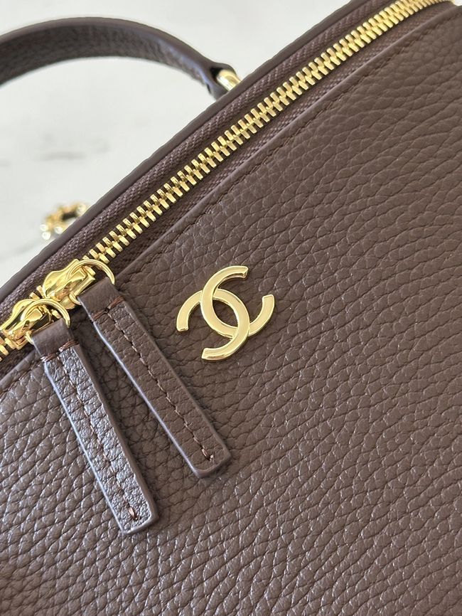 Chanel Vanity with Chain AP5574 dark brown Chanel Vanity with Chain AP5574 dark brown