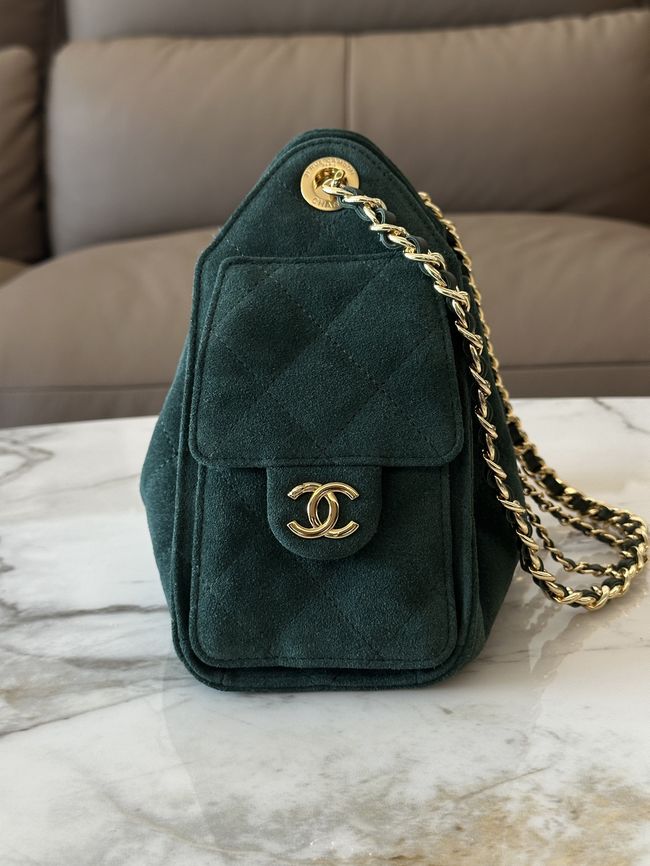CHANEL 25 Mini Handbag Suede AS5631 dark blue CHANEL 25 Mini Handbag Suede AS5631 dark blue