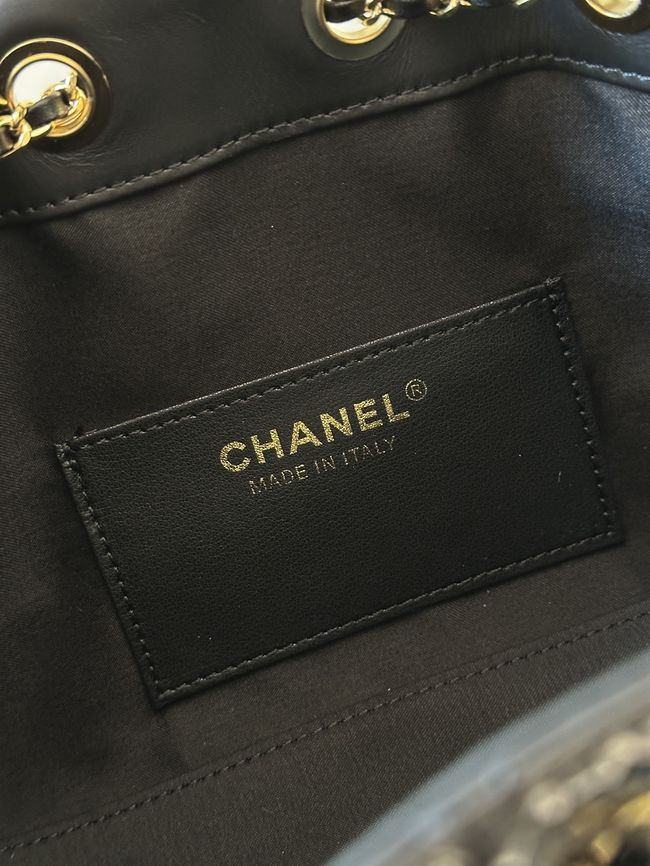 CHANEL 25 Mini Handbag patent leather AS5631 black CHANEL 25 Mini Handbag patent leather AS5631 black