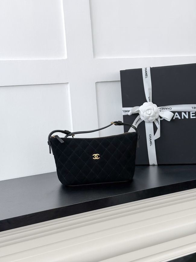 CHANEL Hobo Bag Suede AS5322 black CHANEL Hobo Bag Suede AS5322 black
