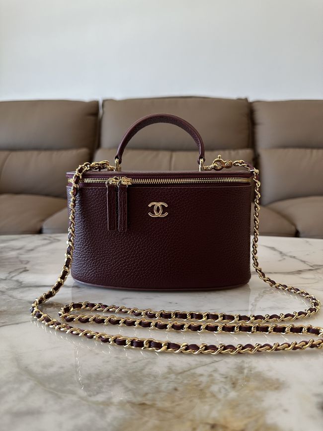 Chanel Vanity with Chain AP5574 Burgundy
