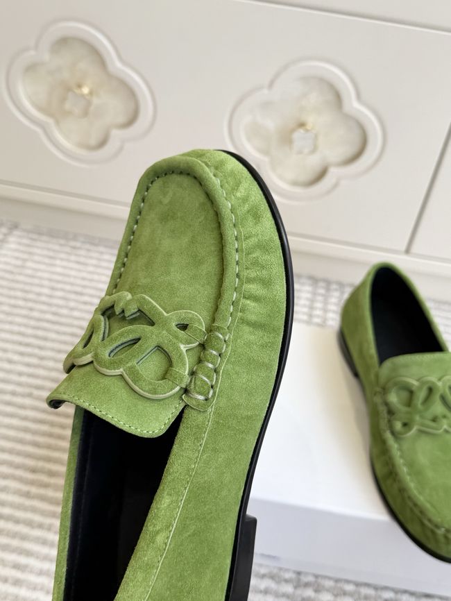 Loewe Suede cowhide Double L loafers VL290-1