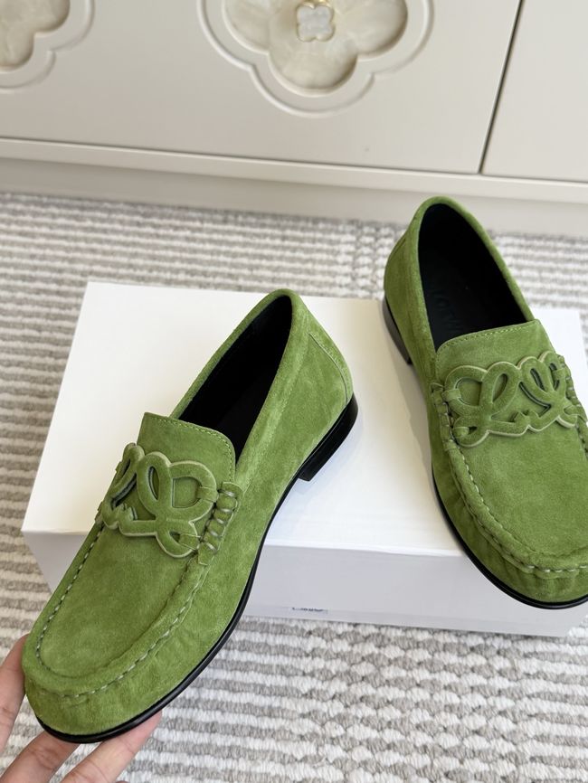 Loewe Suede cowhide Double L loafers VL290-1