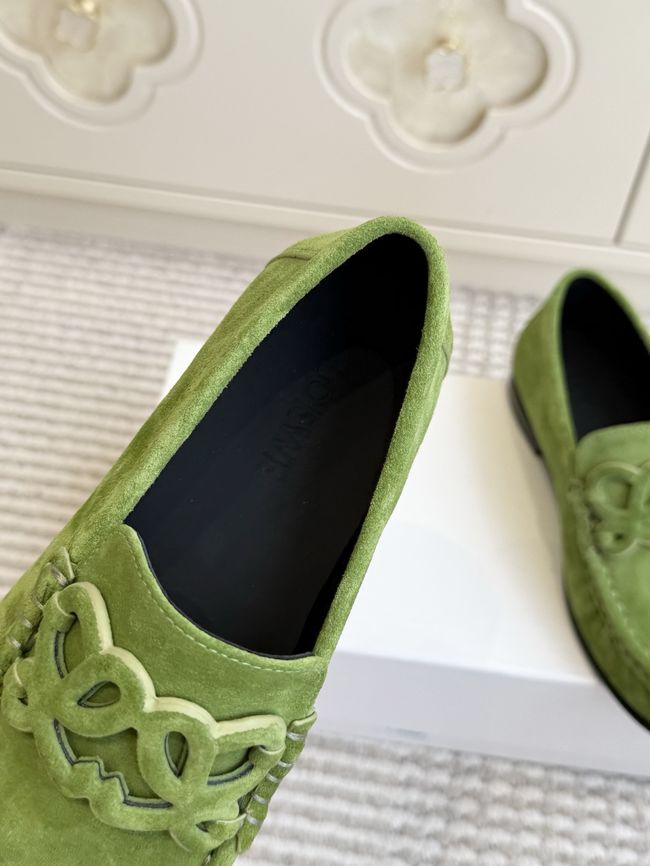 Loewe Suede cowhide Double L loafers VL290-1