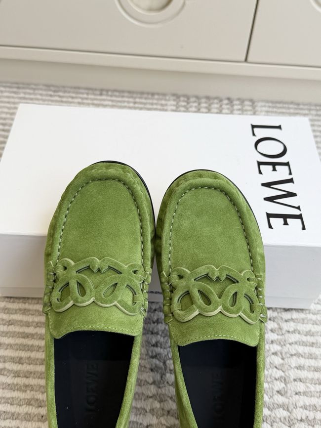 Loewe Suede cowhide Double L loafers VL290-1