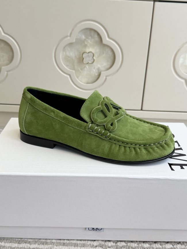 Loewe Suede cowhide Double L loafers VL290-1