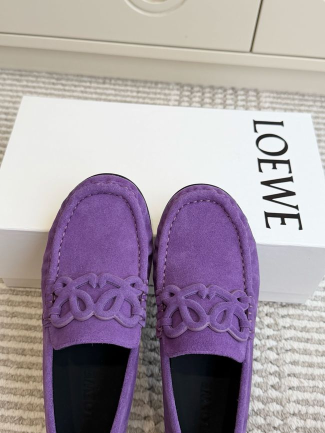 Loewe Suede cowhide Double L loafers VL290-2