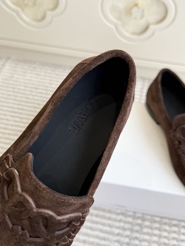 Loewe Suede cowhide Double L loafers VL290-3